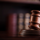 Judges gavel on wooden desk. Law firm concept.